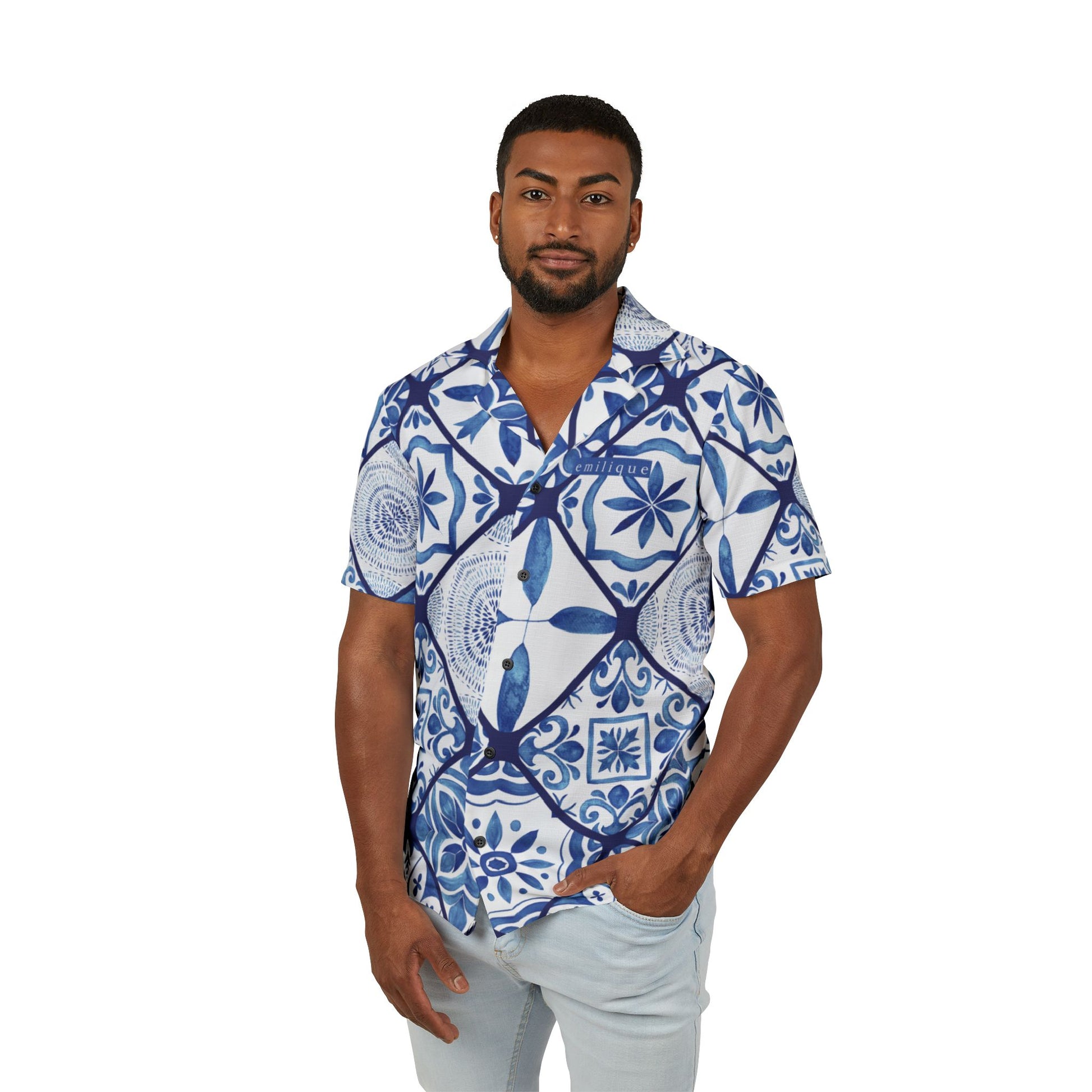 Hawaiian Camp Shirt | Azulejo Dream