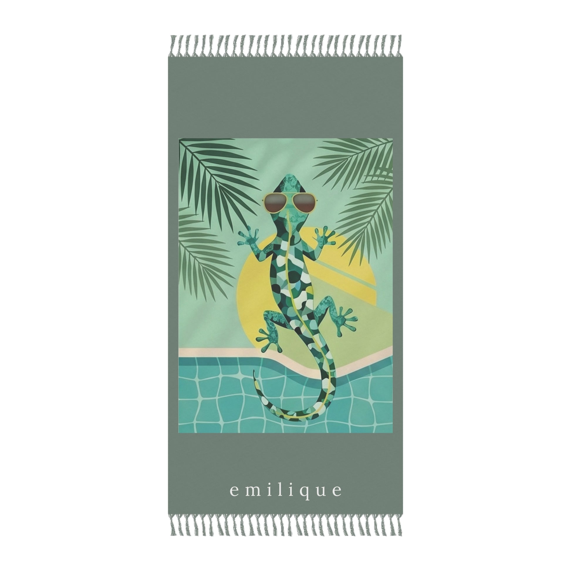 Boho Beach Towel | Chillin' Like A Gecko